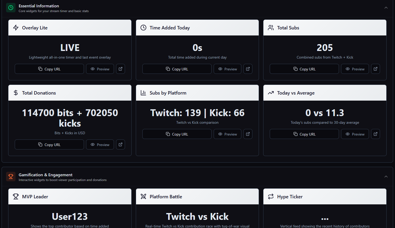 Widgets Premium para OBS